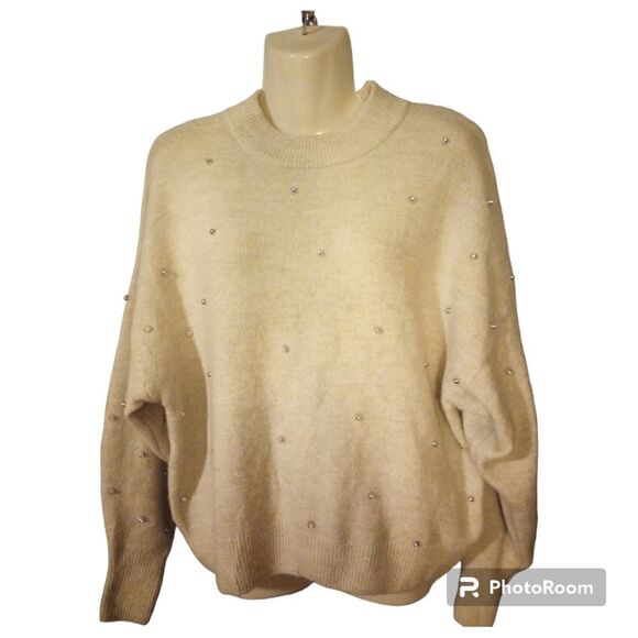 - H&M drop shoulder acrylic sweater with beads - Picture 1 of 10